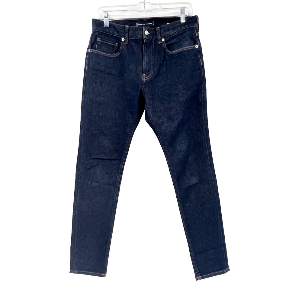 EVERLANE Uniform Men's Sz 30x30 The Skinny Jean Dark-Wash Organic Cotton Stretch
